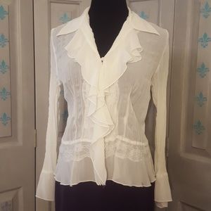 Ruffle and Lace Blouse